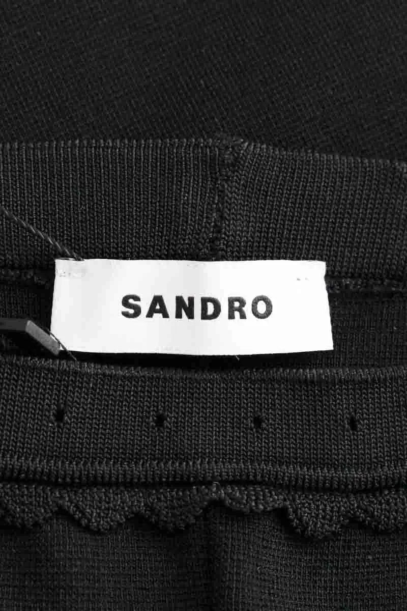 Pantalon court Sandro Noir en Synthétique