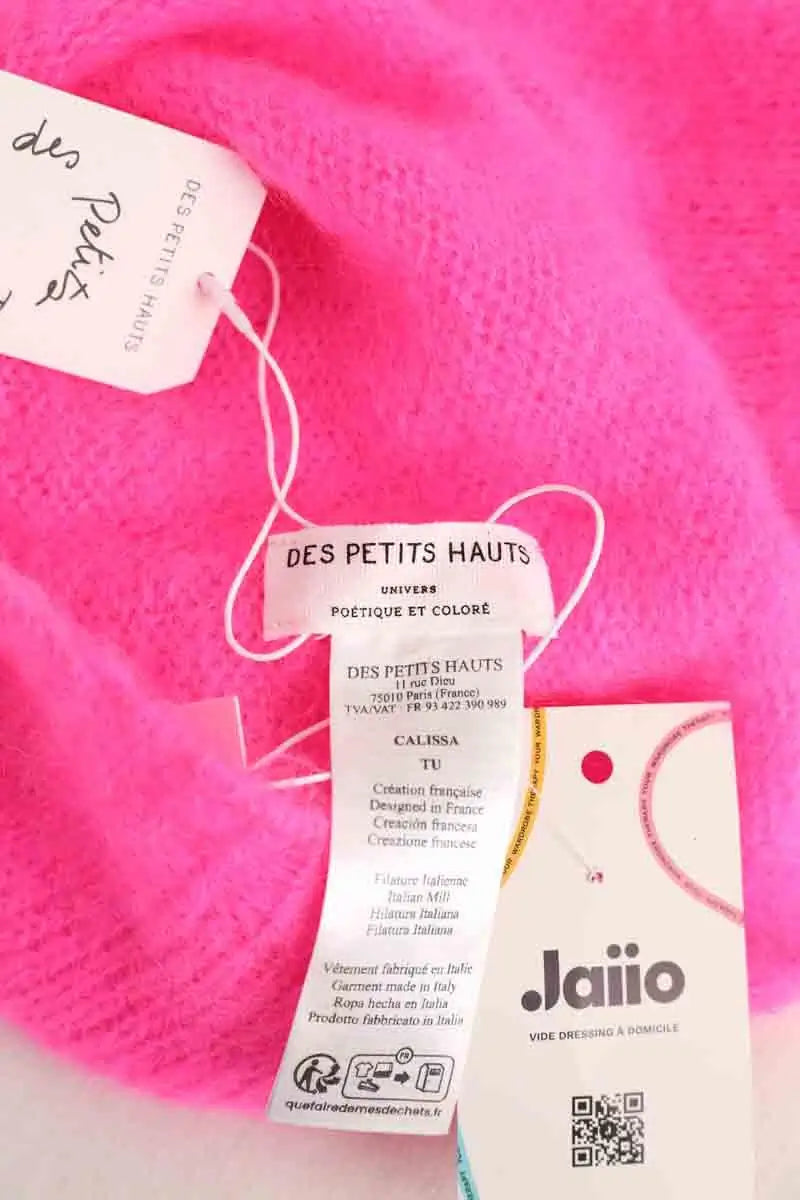 Cagoule Des Petits Hauts Calissa Rose en Laine