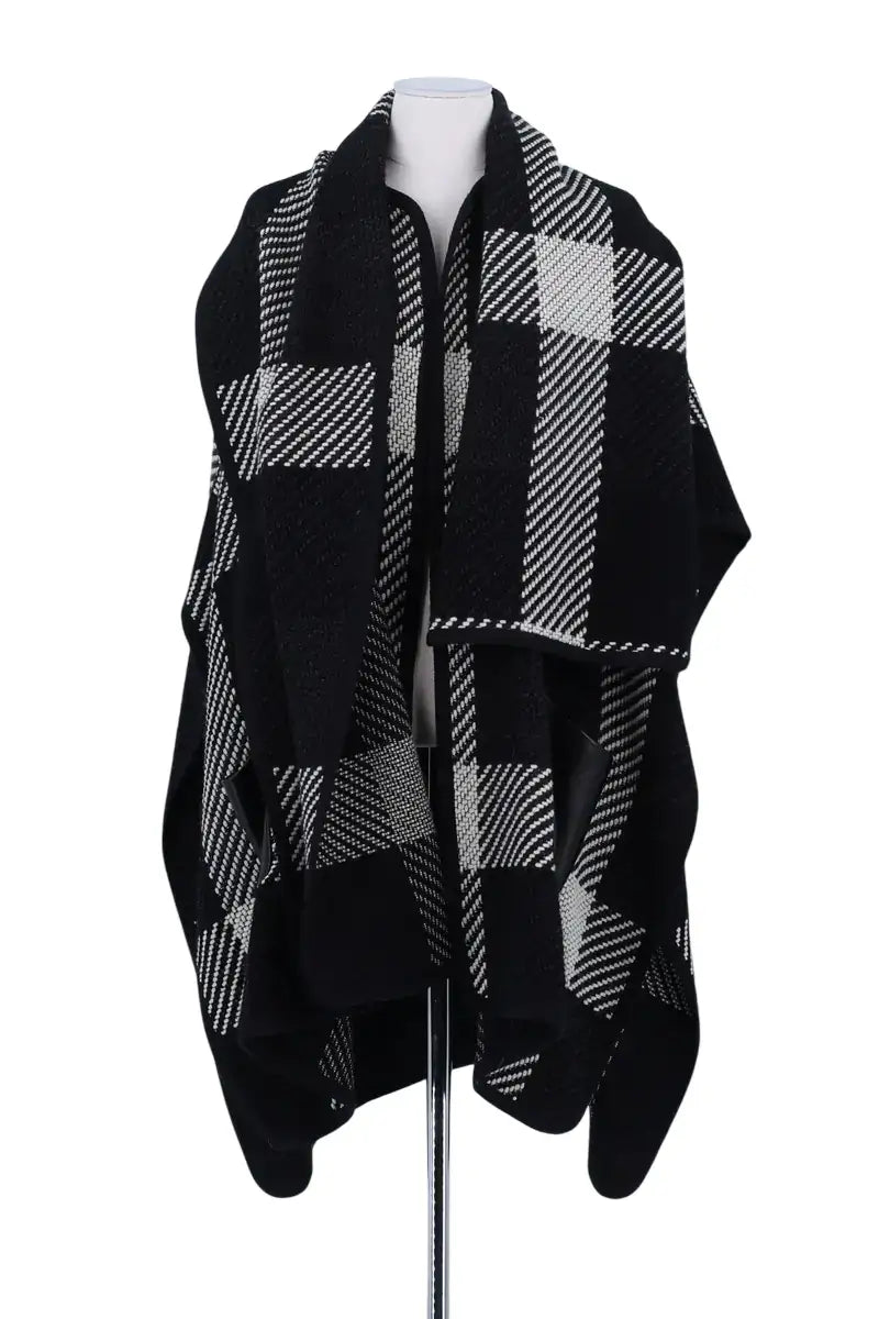 Cape Barbara Bui Noir en Laine, taille S - Seconde Main