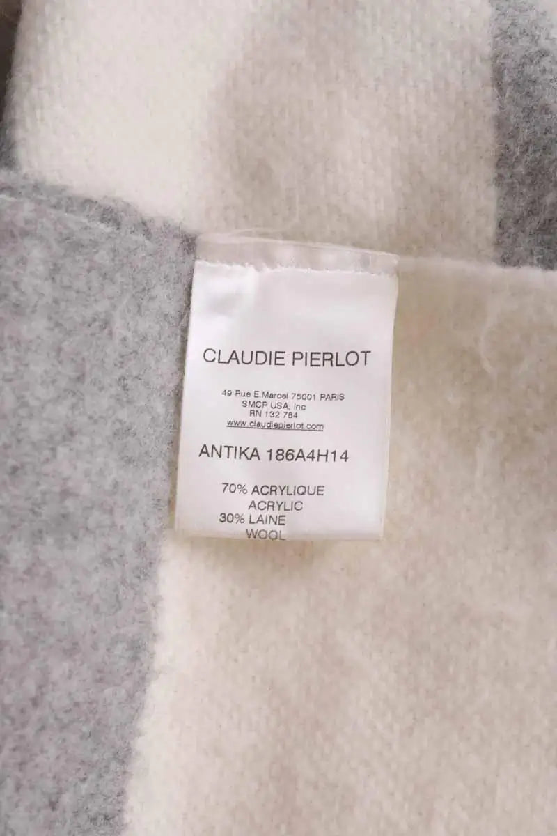Cape Claudie Pierlot Gris en Laine