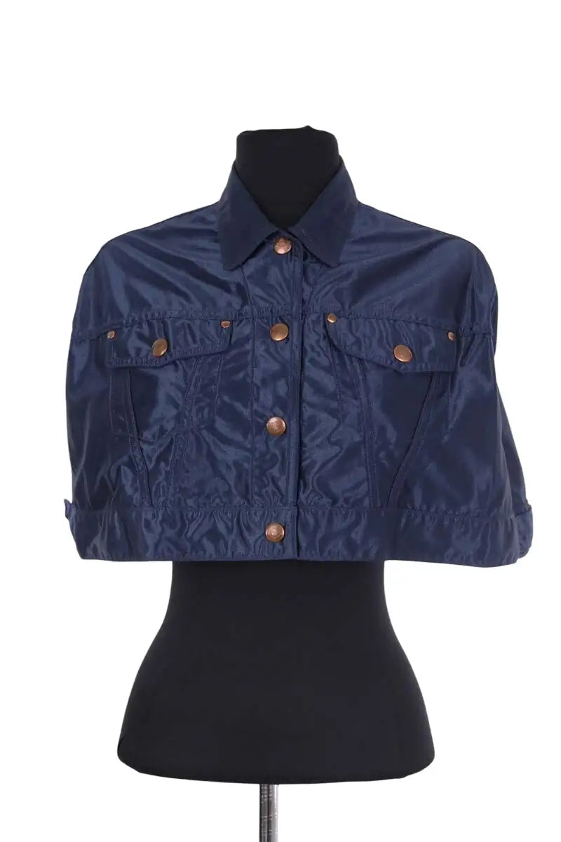 Cape Jean Paul Gaultier Bleu en Synthétique, taille XS - Seconde Main