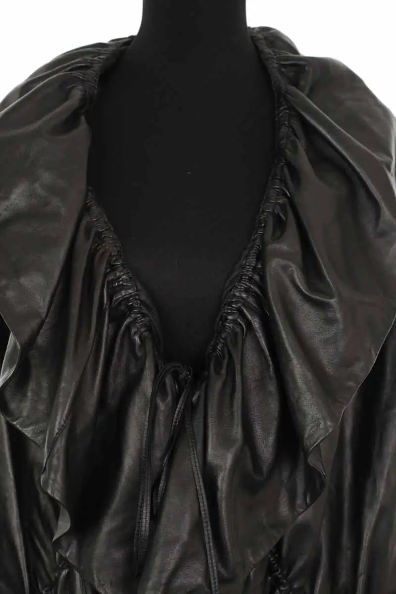 Cape Saint Laurent Noir en Cuir