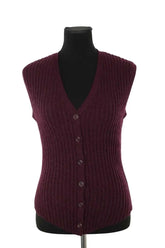 Cardigan Agnès B. Bordeaux en Laine, taille M - Seconde Main