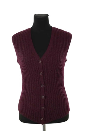 Cardigan Agnès B. Bordeaux en Laine, taille M - Seconde Main