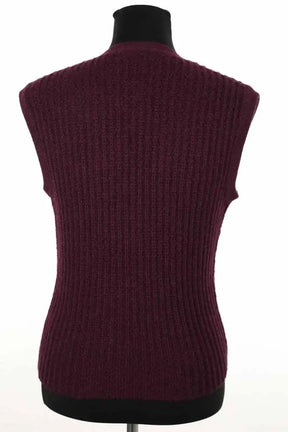 Cardigan Agnès B. Bordeaux en Laine