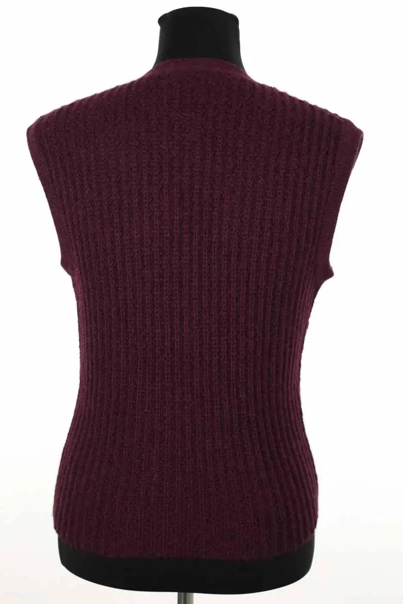 Cardigan Agnès B. Bordeaux en Laine