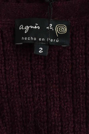 Cardigan Agnès B. Bordeaux en Laine