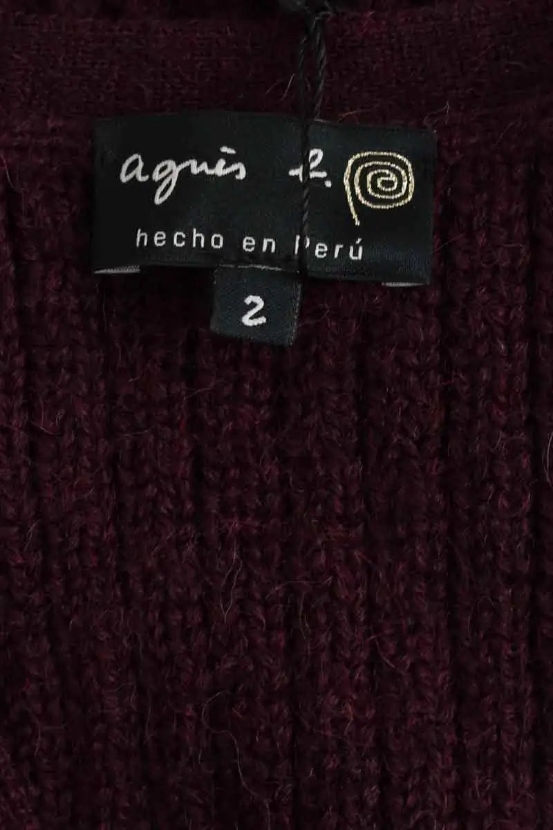 Cardigan Agnès B. Bordeaux en Laine