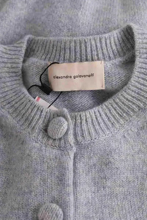 Cardigan Alexandra Golovanoff Bleu en Cachemire