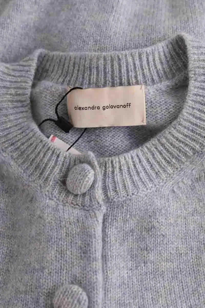 Cardigan Alexandra Golovanoff Bleu en Cachemire