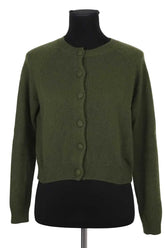Cardigan Alexandra Golovanoff Vert en Cachemire, taille S - Seconde Main