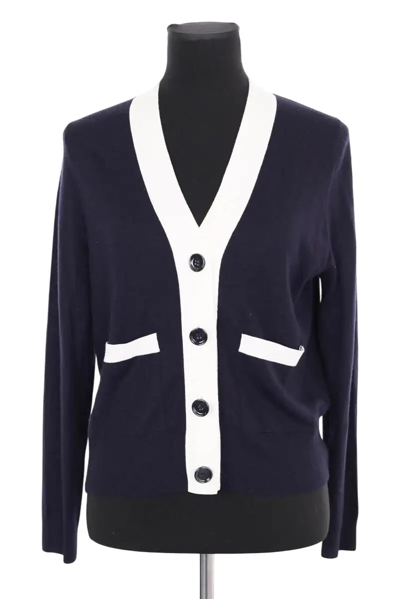 Cardigan Allude Bleu en Laine, taille S - Seconde Main