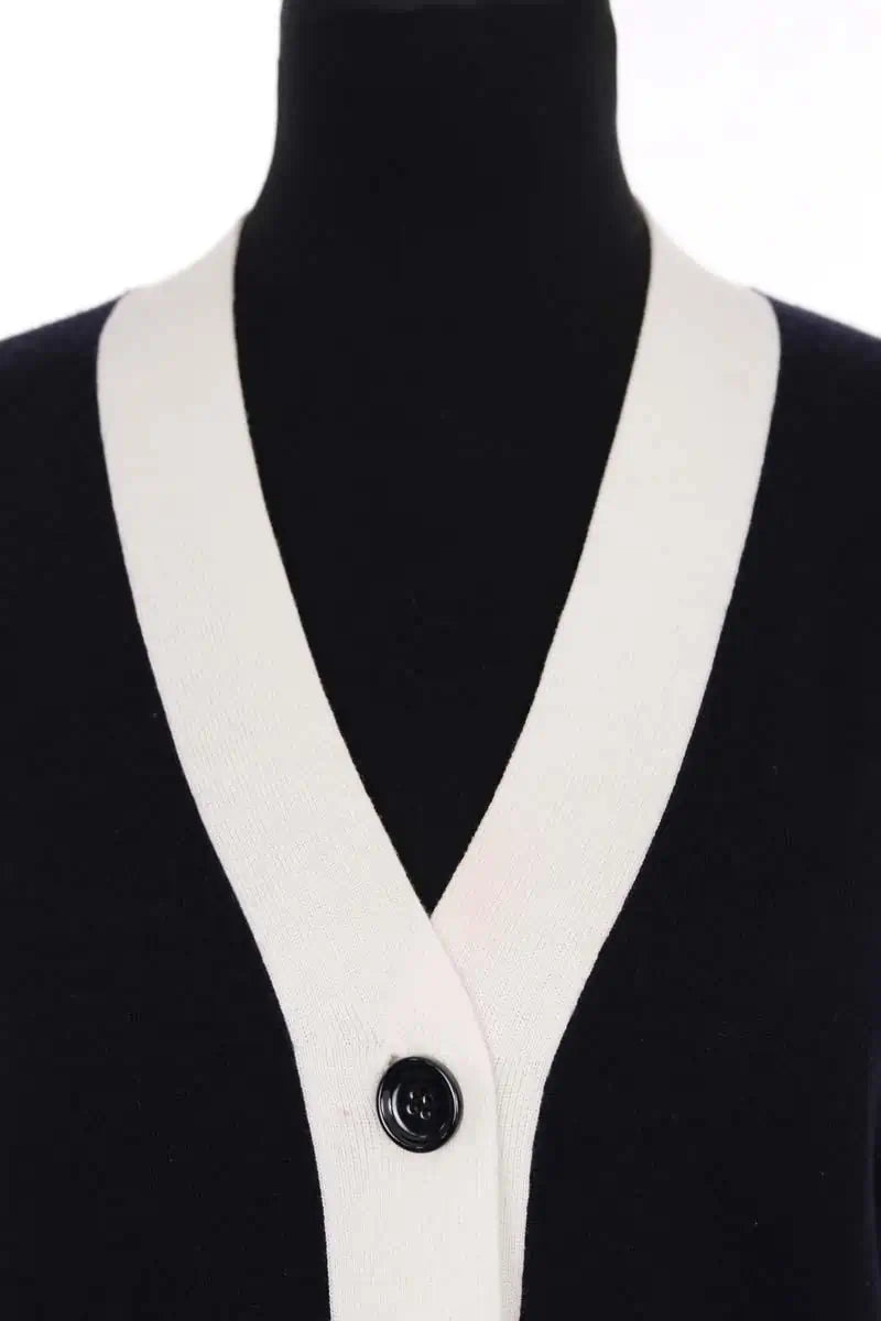 Cardigan Allude Bleu en Laine