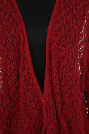 Cardigan American Vintage Bordeaux en Coton