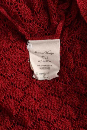 Cardigan American Vintage Bordeaux en Coton