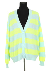 Cardigan American Vintage Jaune en Laine, taille L - Seconde Main