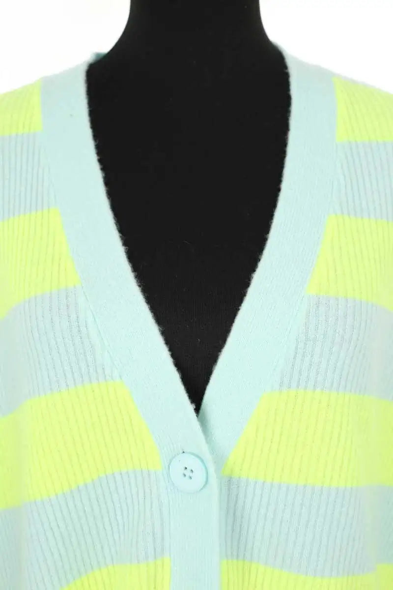 Cardigan American Vintage Jaune en Laine