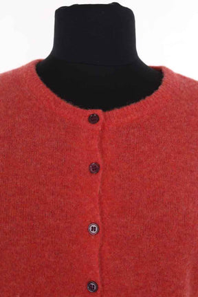 Cardigan American Vintage Rouge en Laine