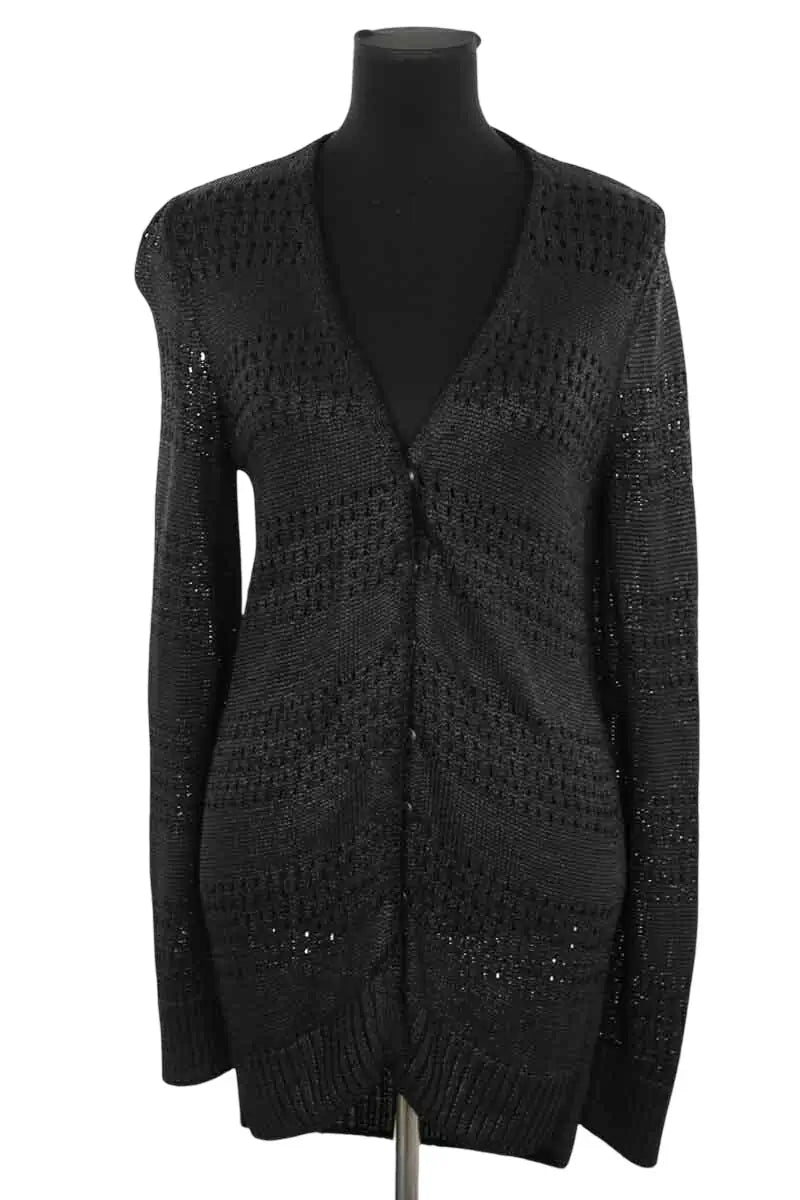 Cardigan Balenciaga Noir en Synthétique, taille L - Seconde Main