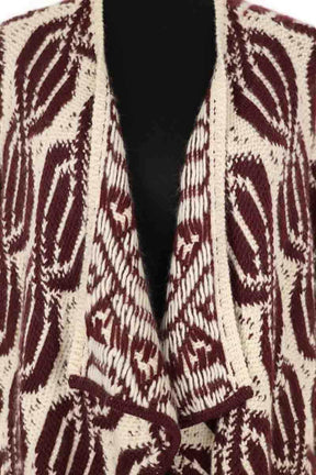 Cardigan Bash Bordeaux en Laine