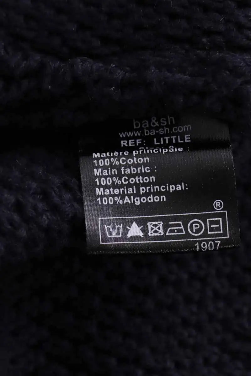 Cardigan Ba&Sh Little Noir en Coton