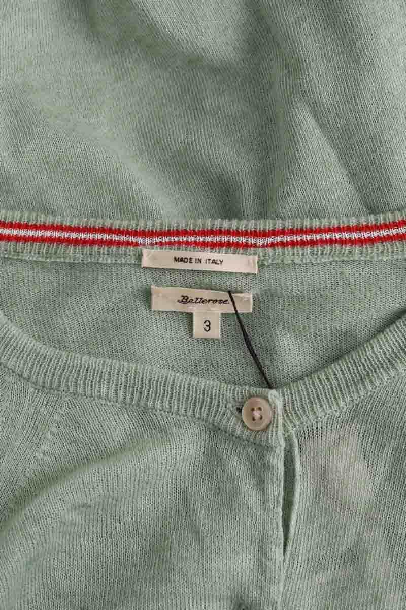 Cardigan Bellerose Vert en Lin