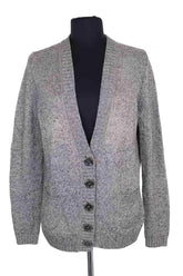 Cardigan Burberry Gris en Laine, taille M - Seconde Main