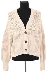 Cardigan Claudie Pierlot Beige en Coton, taille L - Seconde Main