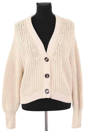 Cardigan Claudie Pierlot Beige en Coton, taille L - Seconde Main