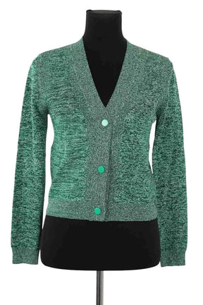 Cardigan Claudie Pierlot Vert en Viscose, taille S - Seconde Main