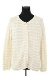 Cardigan Des Petits Hauts Atoumie Ecru en Coton, taille S - Seconde Main