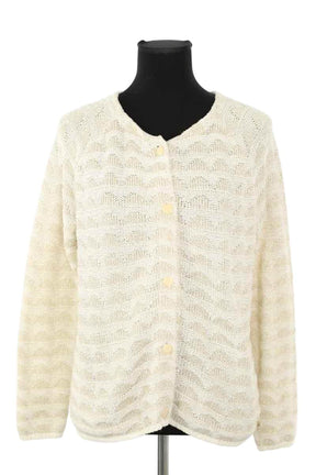 Cardigan Des Petits Hauts Atoumie Ecru en Coton, taille S - Seconde Main
