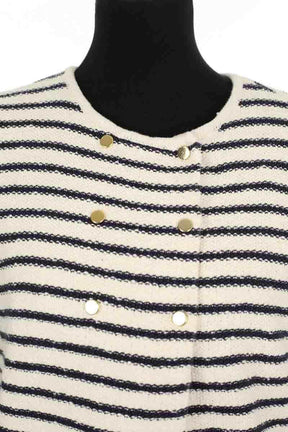 Cardigan Des Petits Hauts Emona Ecru en Coton