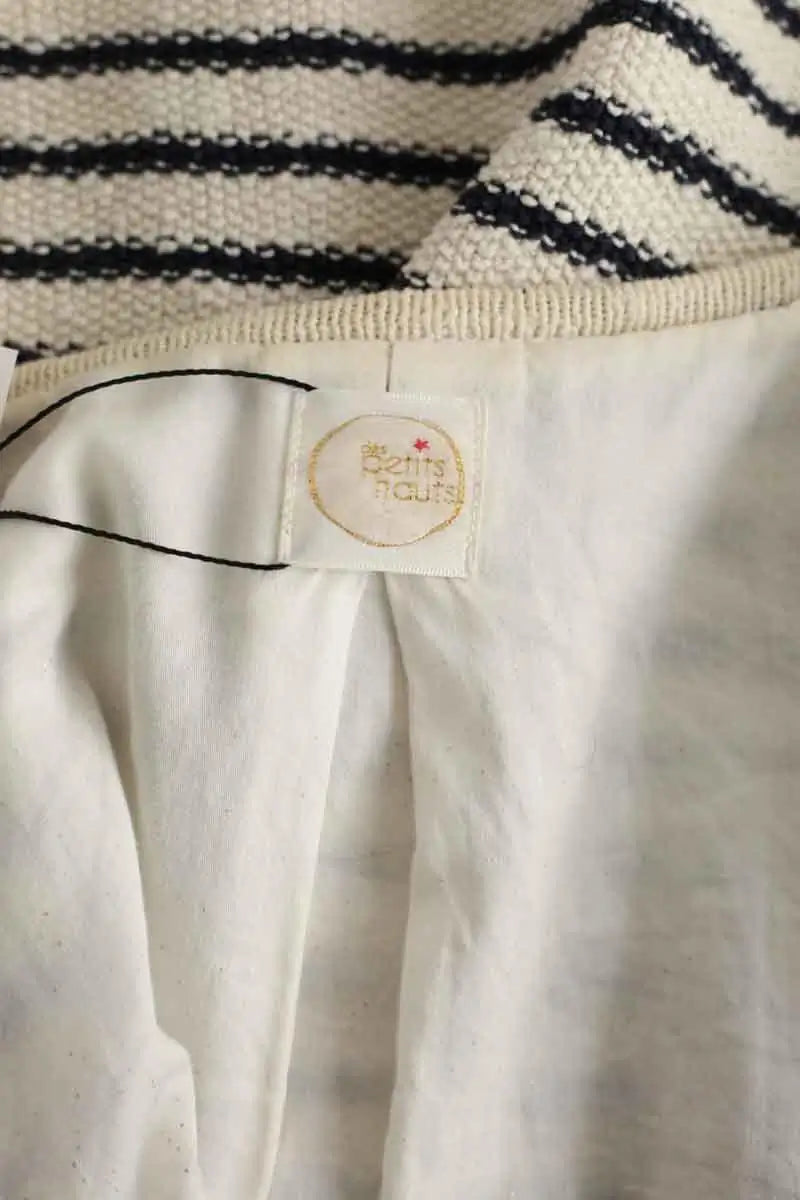Cardigan Des Petits Hauts Emona Ecru en Coton