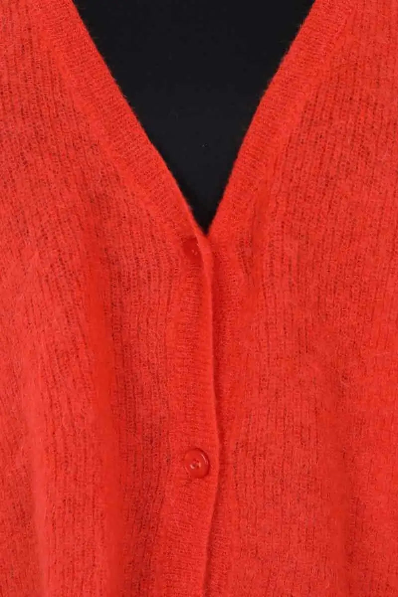 Cardigan Des Petits Hauts Orange en Laine