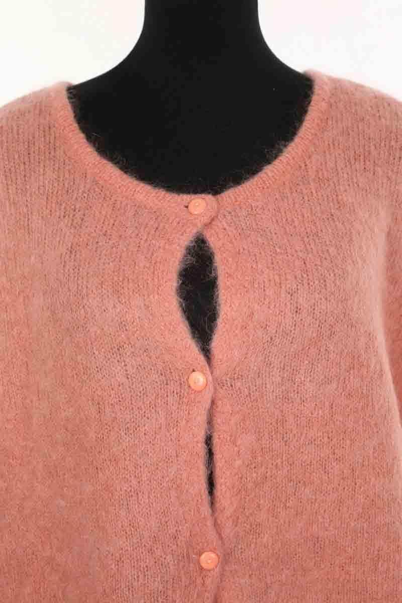 Cardigan Des Petits Hauts Rose en Laine