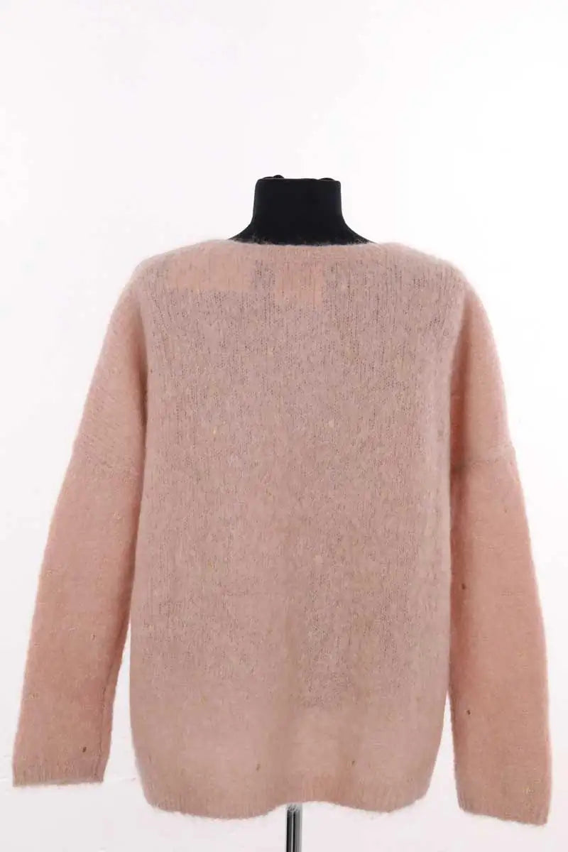 Cardigan Des Petits Hauts Rose en Laine