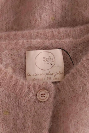 Cardigan Des Petits Hauts Rose en Laine