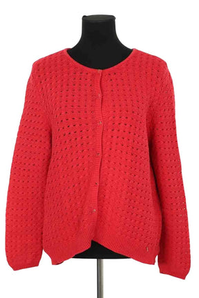 Cardigan Des Petits Hauts Rouge en Coton, taille XL - Seconde Main