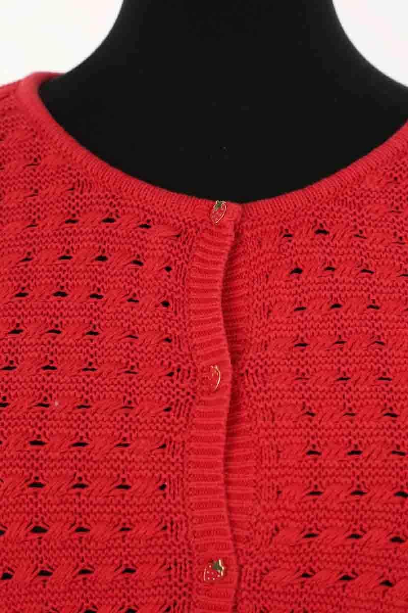 Cardigan Des Petits Hauts Rouge en Coton