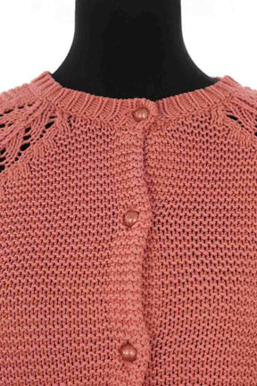 Cardigan Des Petits Hauts Zola Rose en Coton