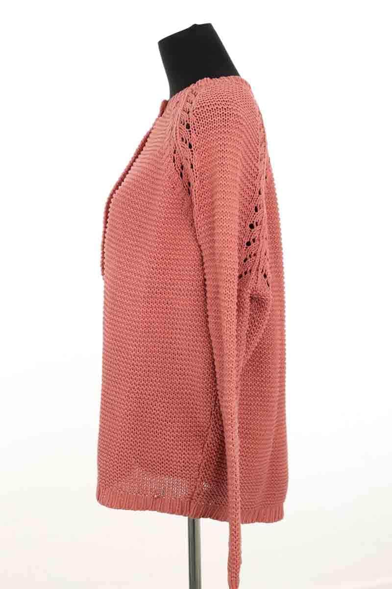 Cardigan Des Petits Hauts Zola Rose en Coton