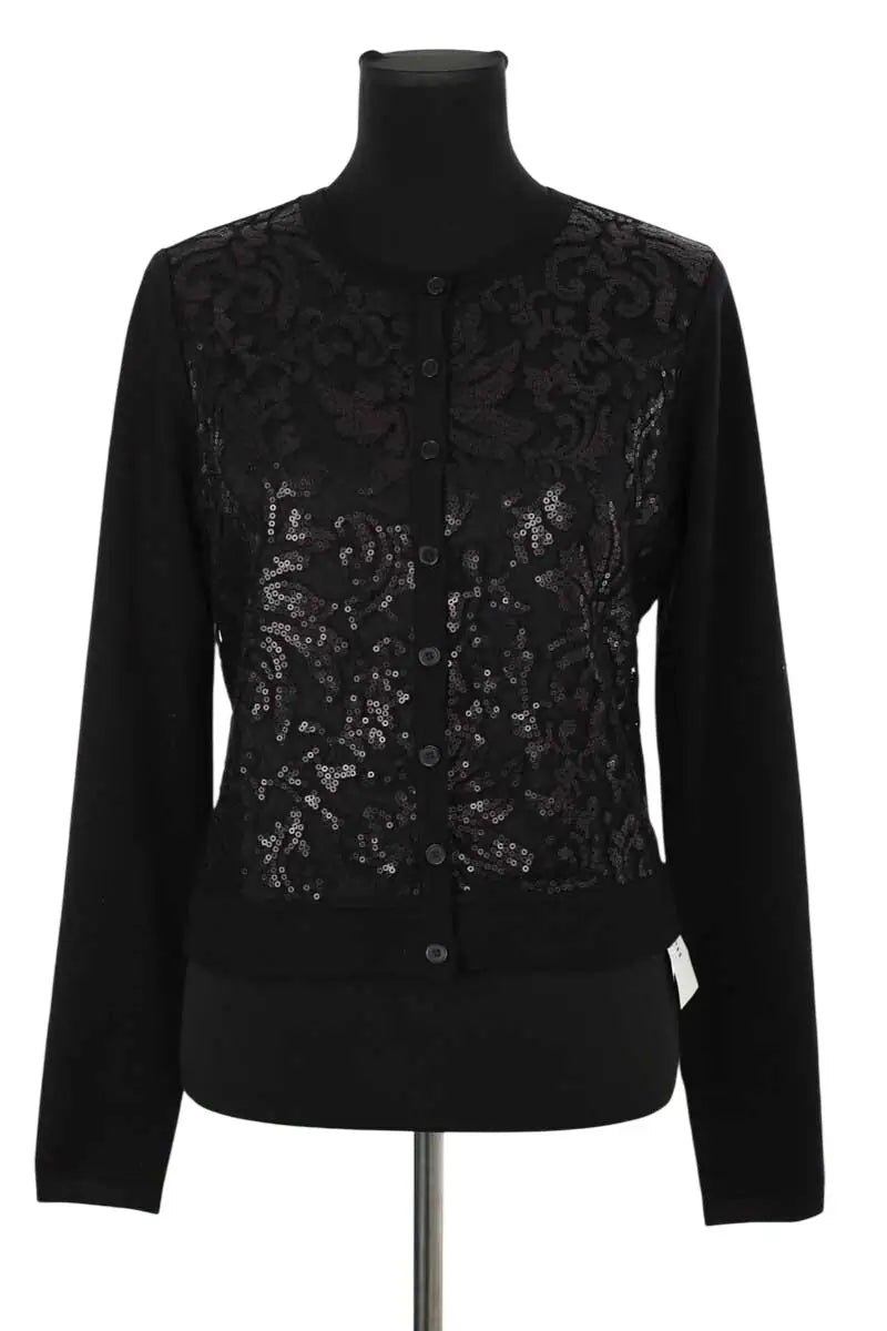 Cardigan Diane Von Furstenberg Noir en Soie, taille M - Seconde Main