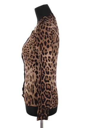 Cardigan Dolce & Gabbana Marron en Synthétique