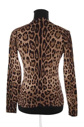 Cardigan Dolce & Gabbana Marron en Synthétique