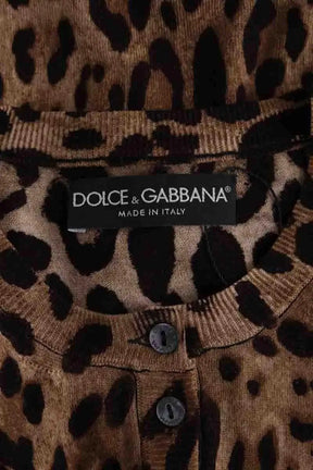 Cardigan Dolce & Gabbana Marron en Synthétique