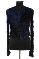 Cardigan Emporio Armani Bleu en Polyamide, taille M - Seconde Main