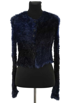 Cardigan Emporio Armani Bleu en Polyamide, taille M - Seconde Main