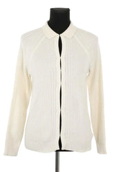 Cardigan Eric Bompard Blanc en Coton, taille M - Seconde Main