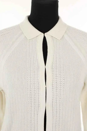 Cardigan Eric Bompard Blanc en Coton
